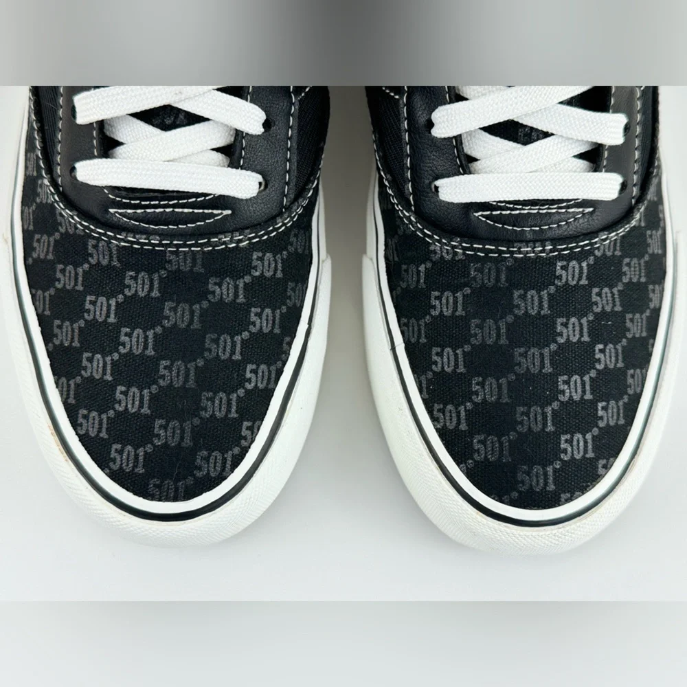 Levi's 501Canvas Sneakers, Black Casual Low, Men's Size US 8.5 - Picture 4 of 13